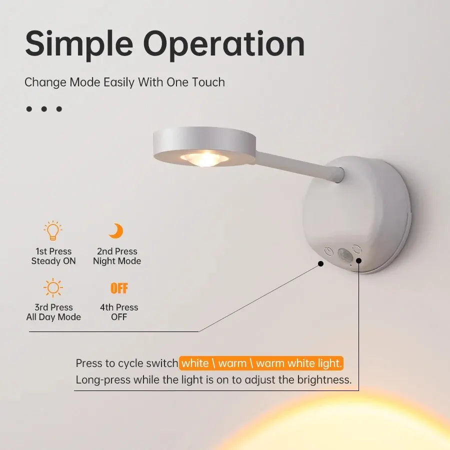 Luminária LED Sensor de Movimento