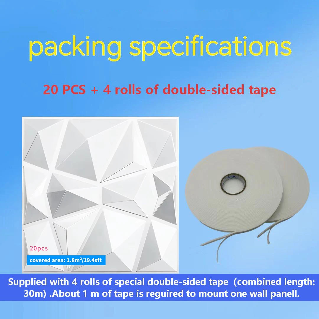 Kit 20 Placas 3D Decorativas para Parede 30x30cm