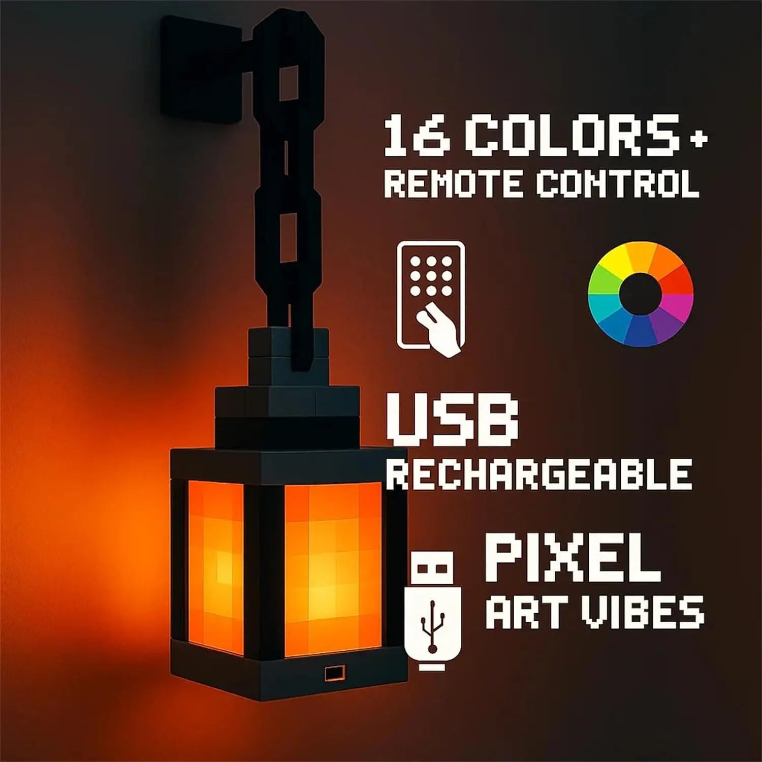 Luminária Pixel RGB 16 Cores