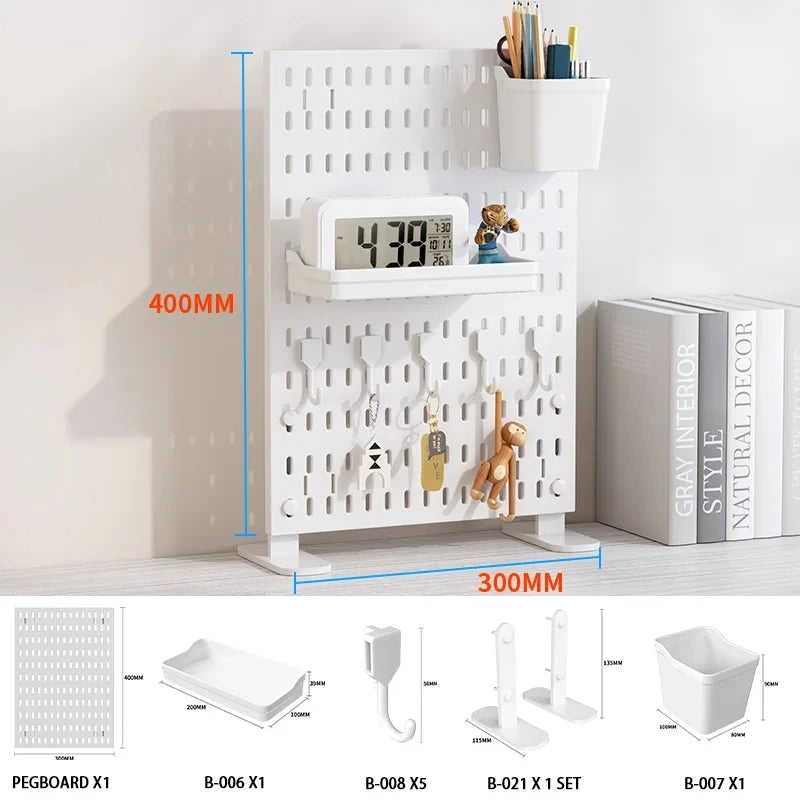 Kit Organizador Pegboard para Mesa e Escritório