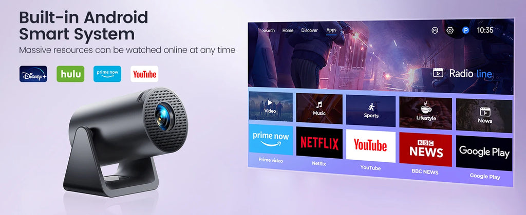 Projetor Portátil Wimius L1 Full HD Wi-Fi Bluetooth