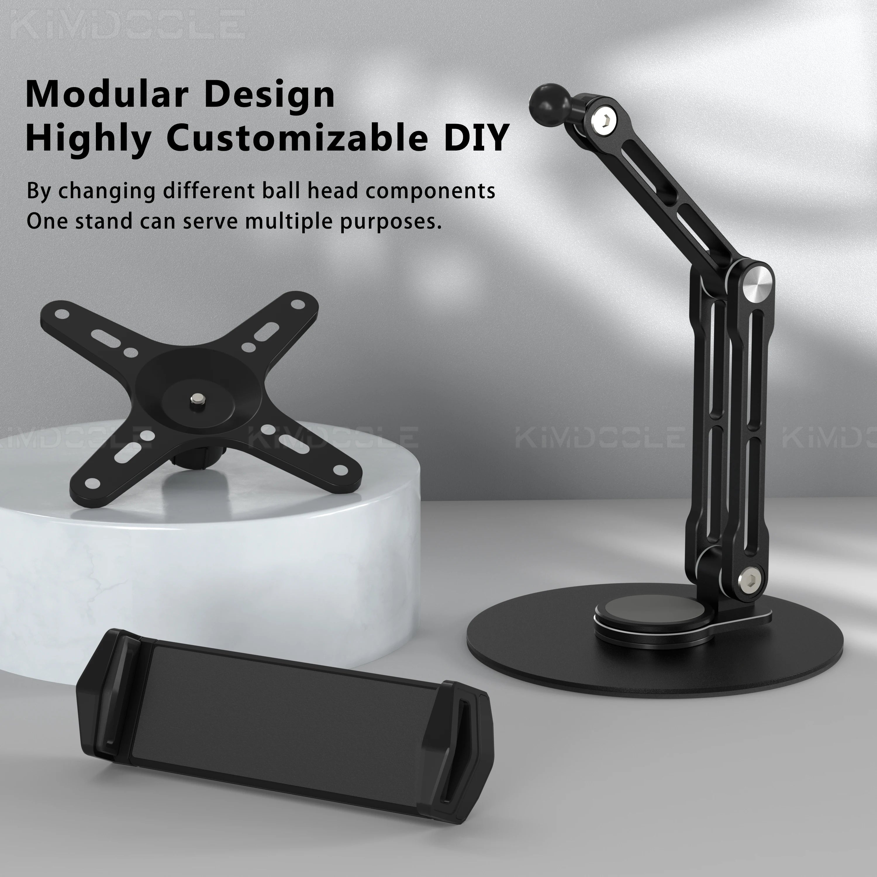 Suporte Articulado Premium para Monitor e Tablet — Rotação 360°