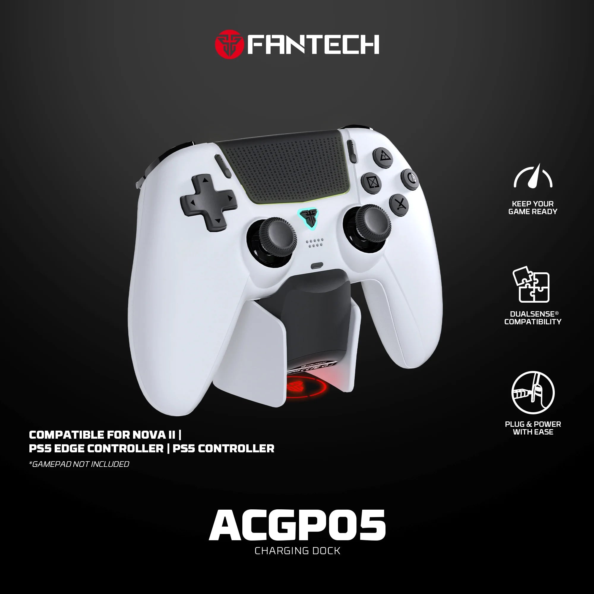 Controle Wireless FANTECH NOVA II para PC, PS4 e Switch