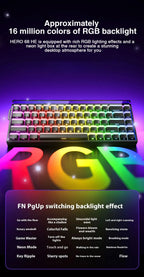 Teclado Mecânico AULA HERO 68HE RGB Gamer 8K
