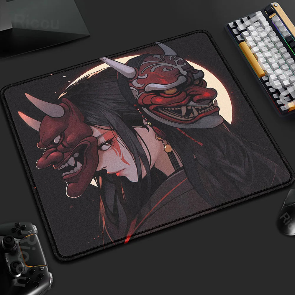 Mouse Pad Gamer Oni Girl 45x40 Antiderrapante Premium