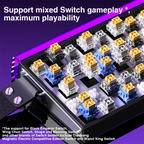 Teclado Mecânico AULA HERO 68HE RGB Gamer 8K