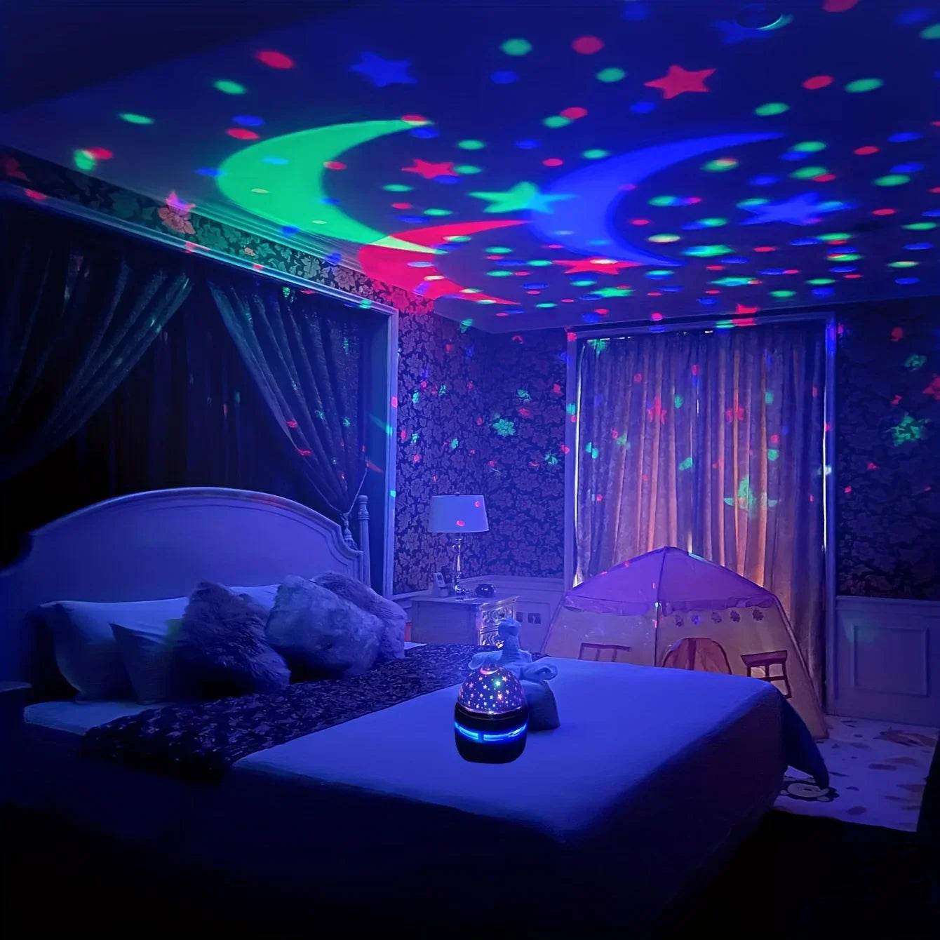 Projetor LED Galáxia Céu Estrelado USB Decorativo