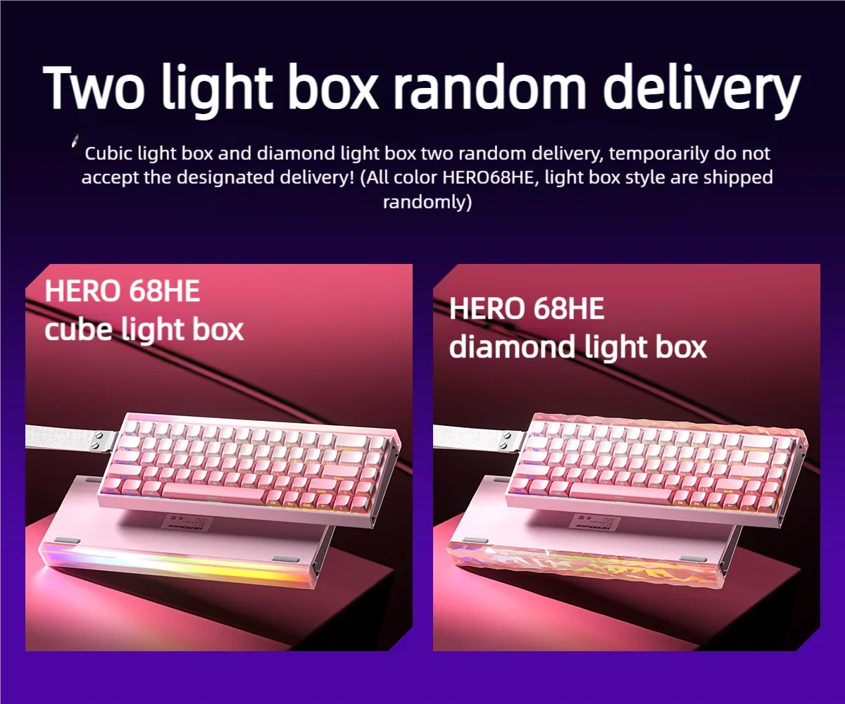 Teclado Mecânico AULA HERO 68HE RGB Gamer 8K
