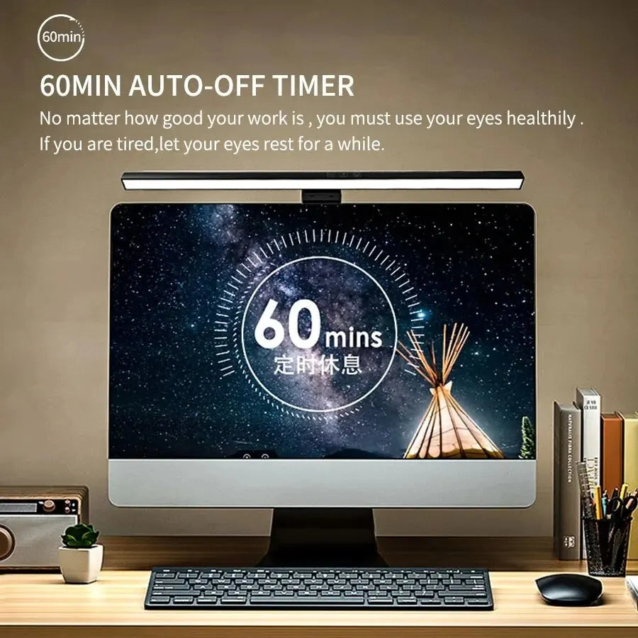 Luminária LED para Monitor de PC com Controle de Brilho