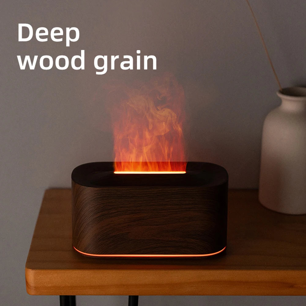 Difusor de Aromas Ultrassônico com Efeito Chama LED
