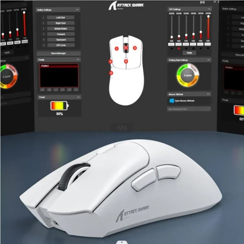 Mouse Gamer Attack Shark R1 Wireless RGB