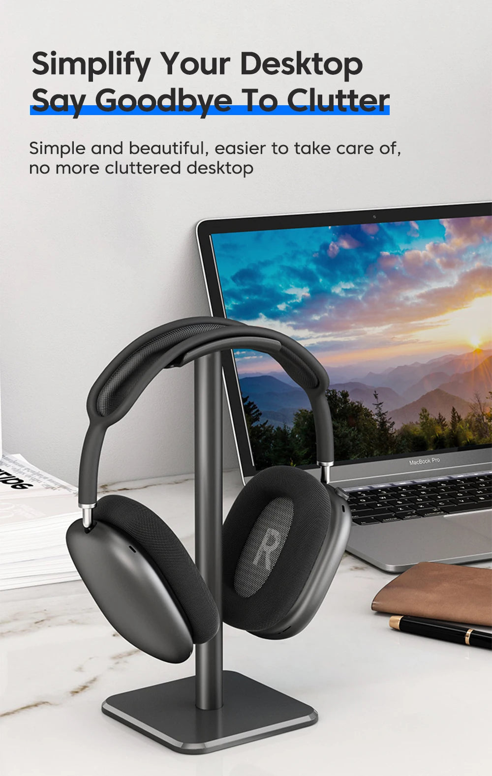 Suporte Premium para Headset em Alumínio Gamer