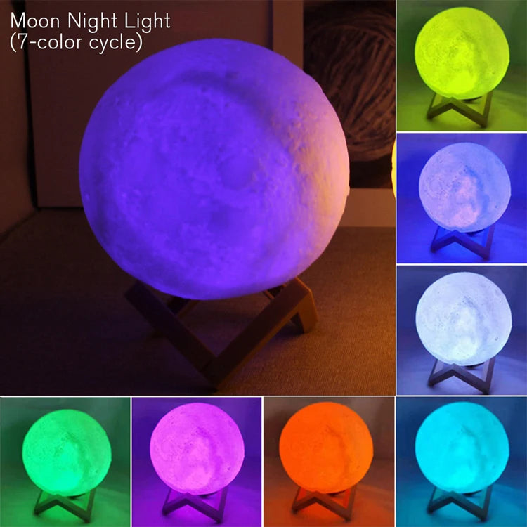 Luminária Lua LED Galaxy Decorativa para Quarto