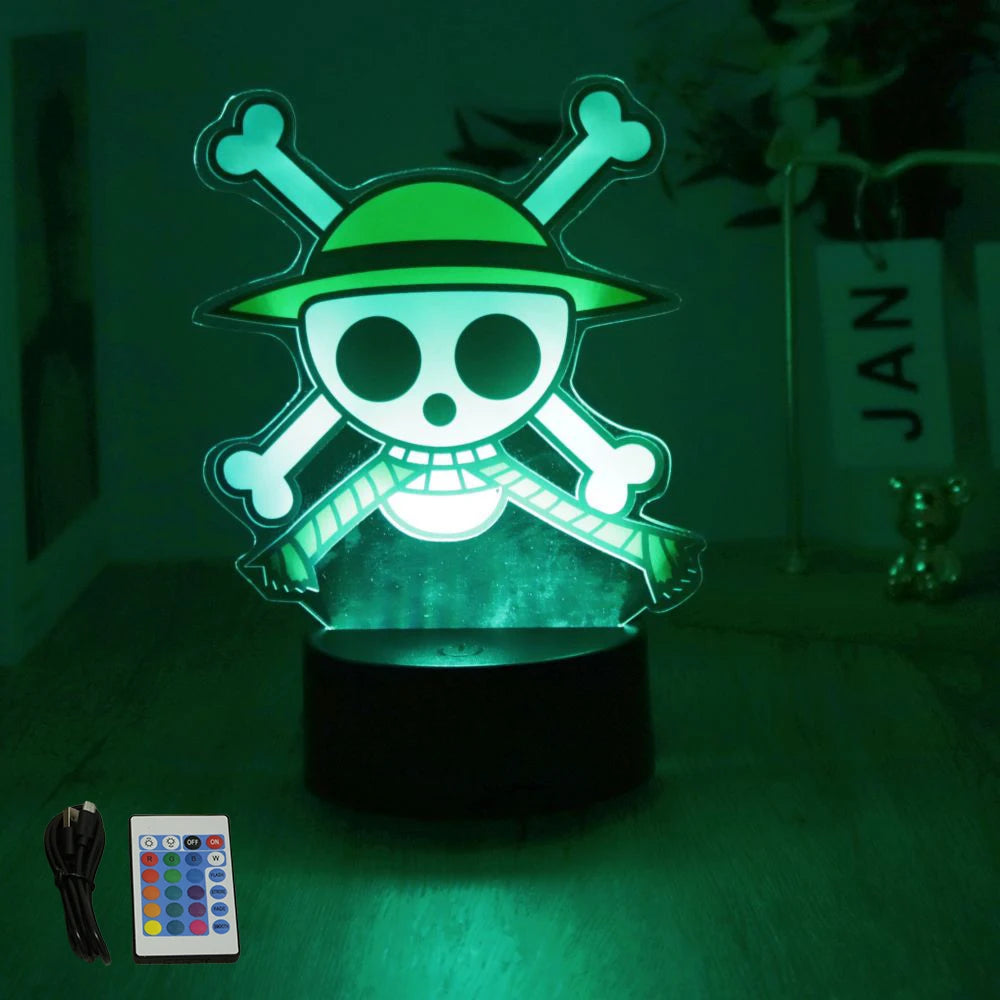 One Piece Luffy & Zoro 3D LED Lamp Action Figures – Anime PVC Collection Model Gift