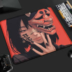 Mouse Pad Gamer Oni Girl 45x40 Antiderrapante Premium