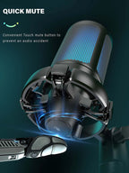 Microfone Condensador FIFINE AmpliGame A2 RGB para Streaming