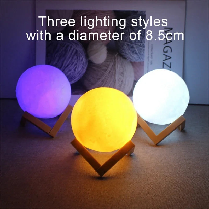 Luminária Lua LED Galaxy Decorativa para Quarto