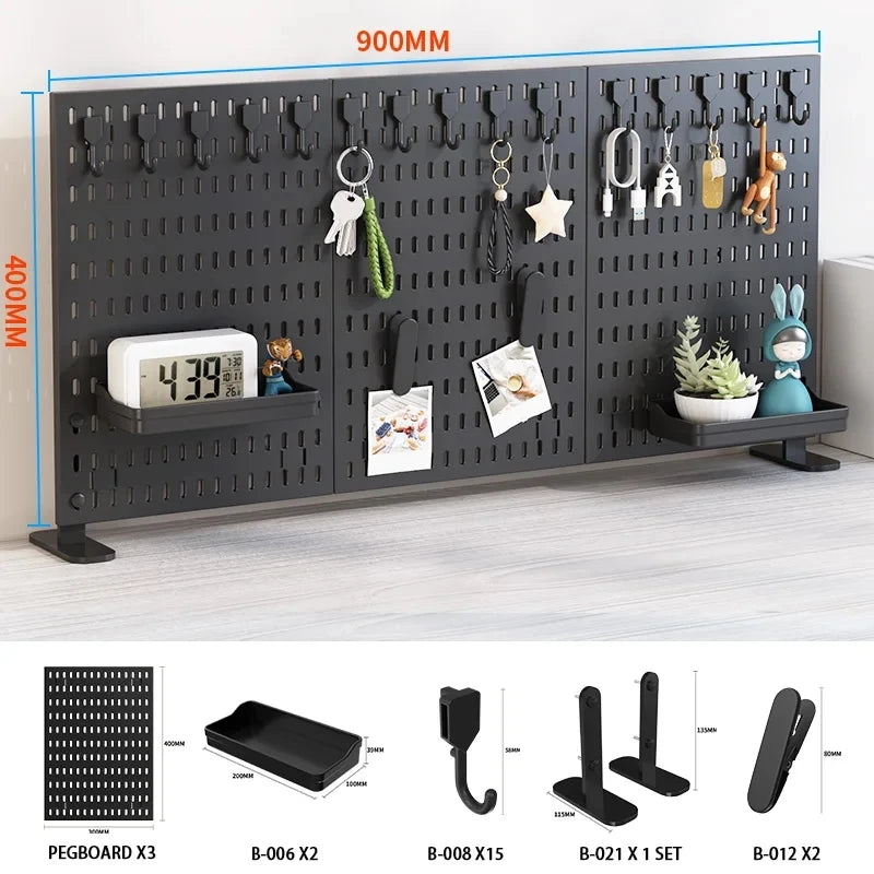 Kit Organizador Pegboard para Mesa e Escritório