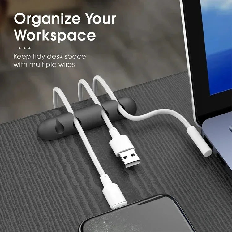 Organizador de Cabos Autoadesivo para Mouse, Teclado e Fones