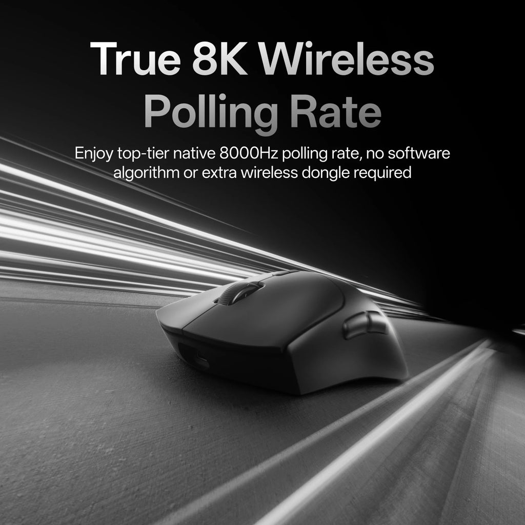 Rapoo VT7 MAX Mouse Gamer Wireless 8K de Alta Performance