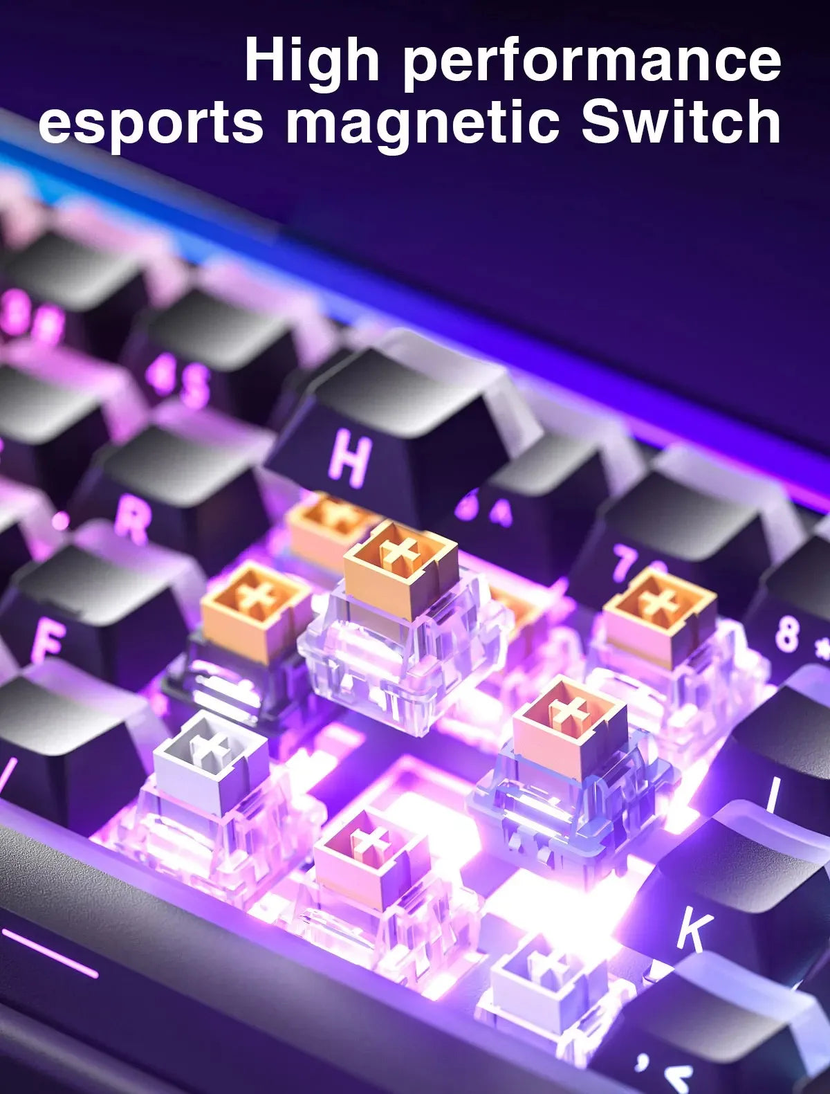Teclado Mecânico AULA HERO 68HE RGB Gamer 8K