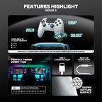 Controle Wireless FANTECH NOVA II para PC, PS4 e Switch