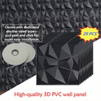 Kit 20 Placas 3D Decorativas para Parede 30x30cm