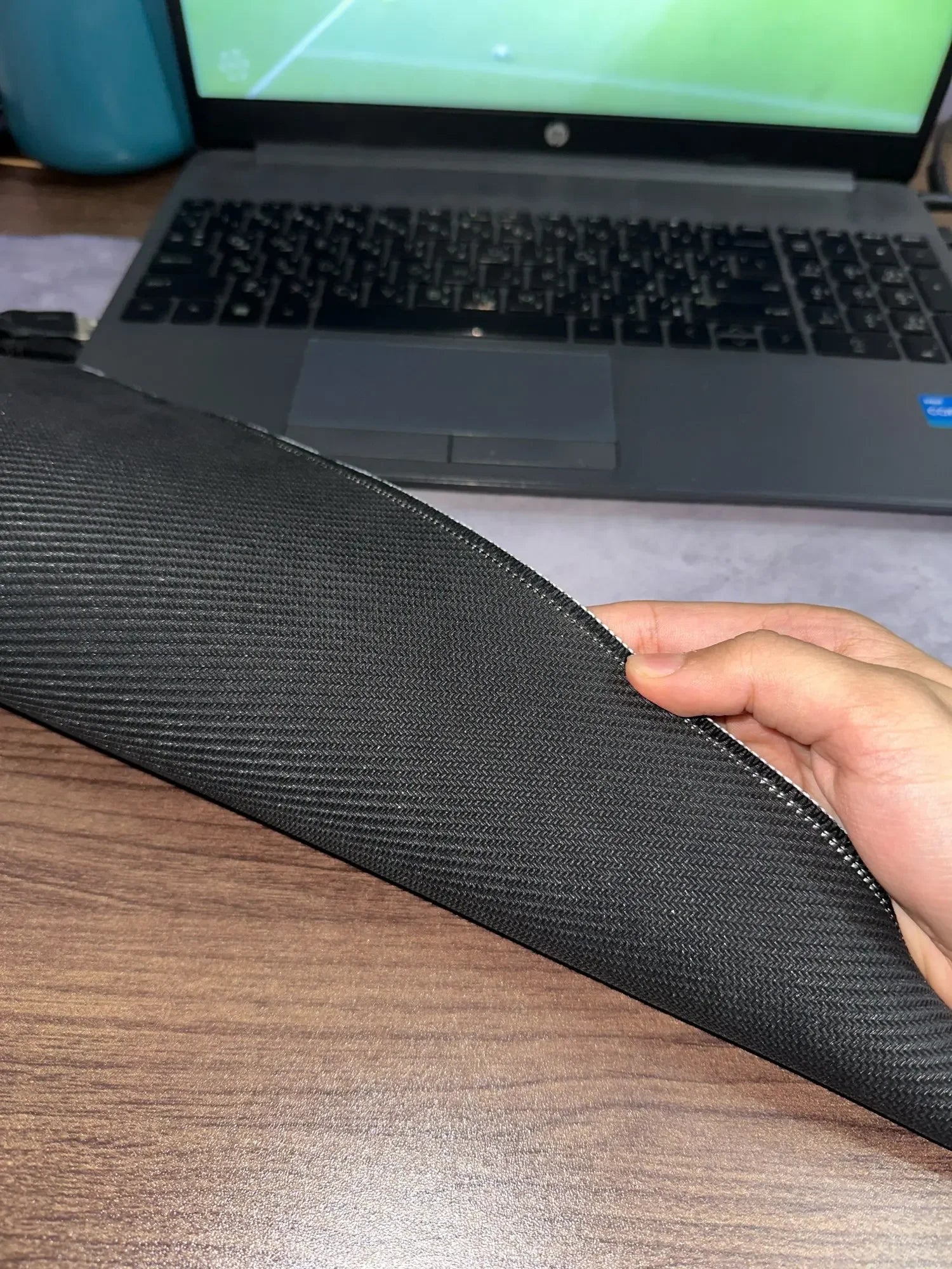 Mouse Pad Extra Grande Cinza para Teclado e Mouse