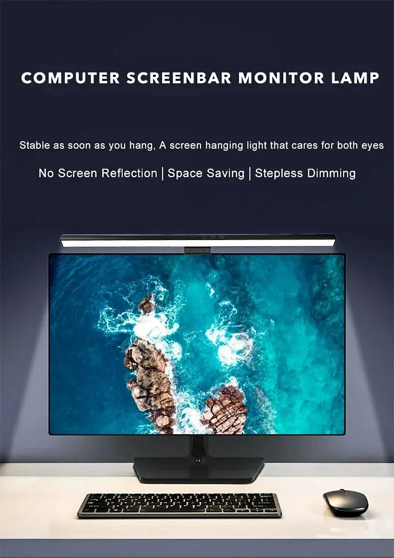 Luminária LED para Monitor de PC com Controle de Brilho