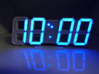 Relógio de Parede LED 3D Moderno com Data e Hora