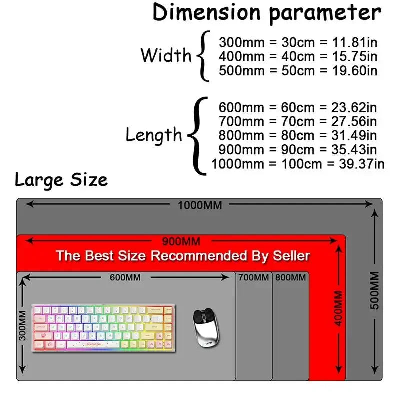 Mouse Pad Extra Grande Cinza para Teclado e Mouse