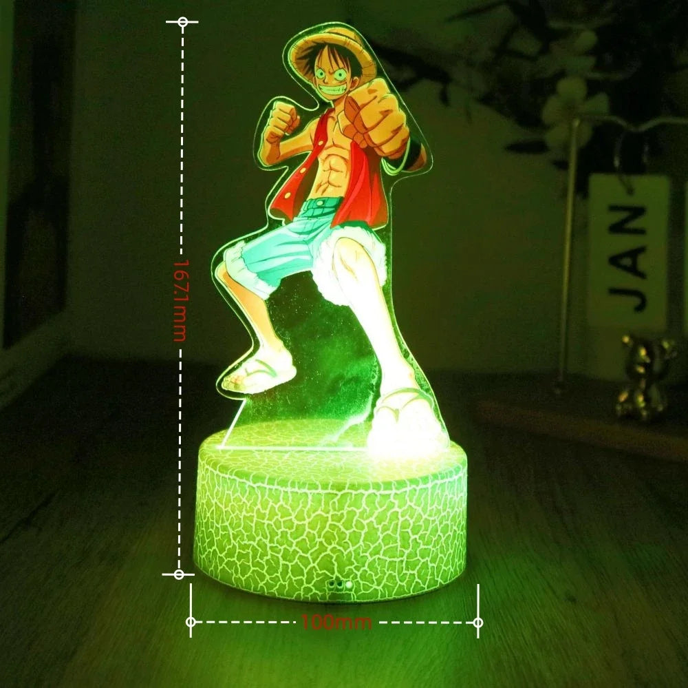 One Piece Luffy & Zoro 3D LED Lamp Action Figures – Anime PVC Collection Model Gift
