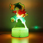 One Piece Luffy & Zoro 3D LED Lamp Action Figures – Anime PVC Collection Model Gift