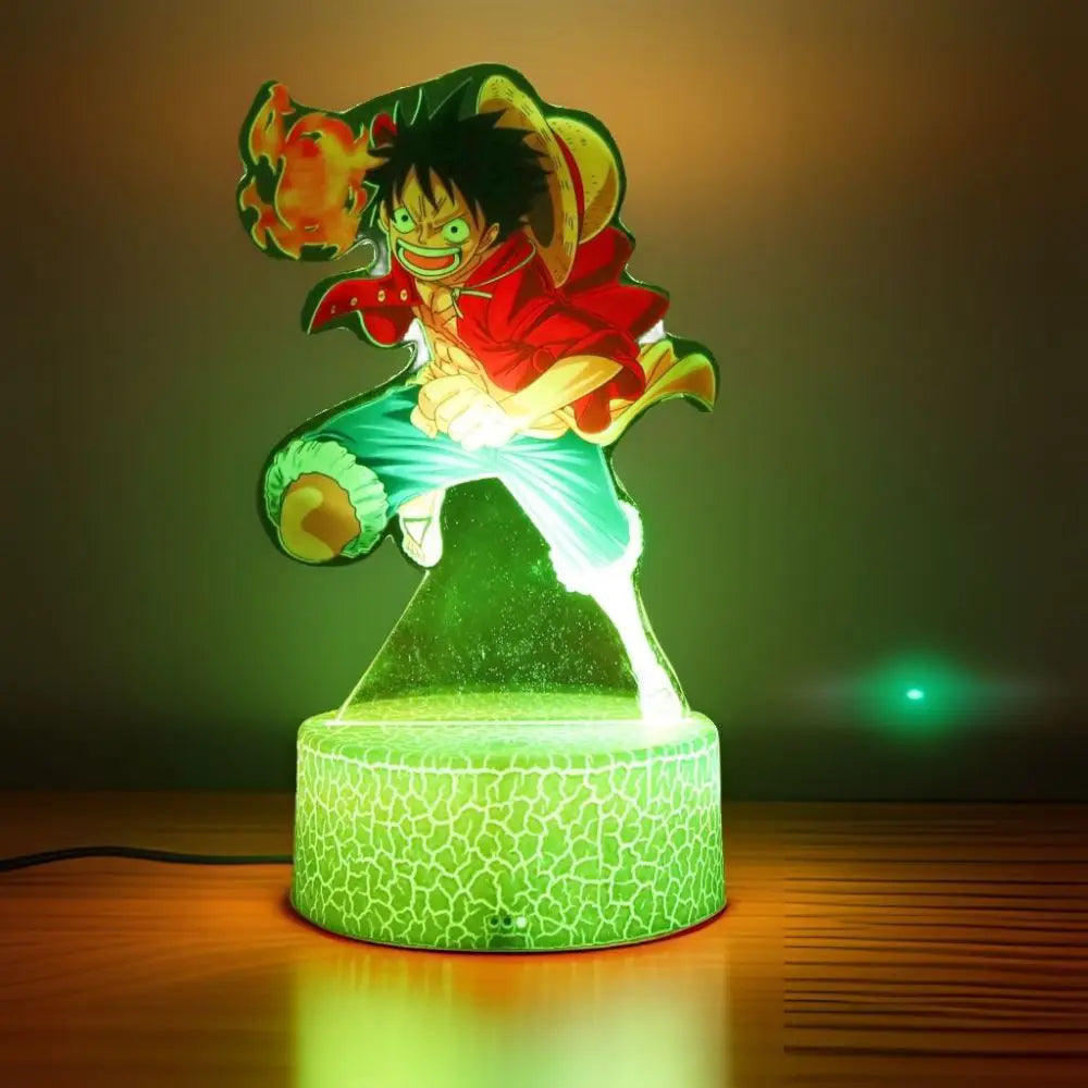 One Piece Luffy & Zoro 3D LED Lamp Action Figures – Anime PVC Collection Model Gift