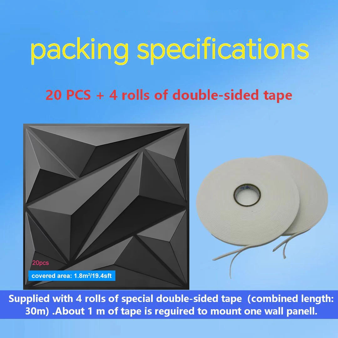 Kit 20 Placas 3D Decorativas para Parede 30x30cm