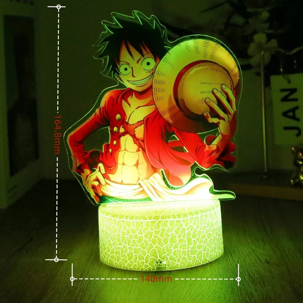 One Piece Luffy & Zoro 3D LED Lamp Action Figures – Anime PVC Collection Model Gift