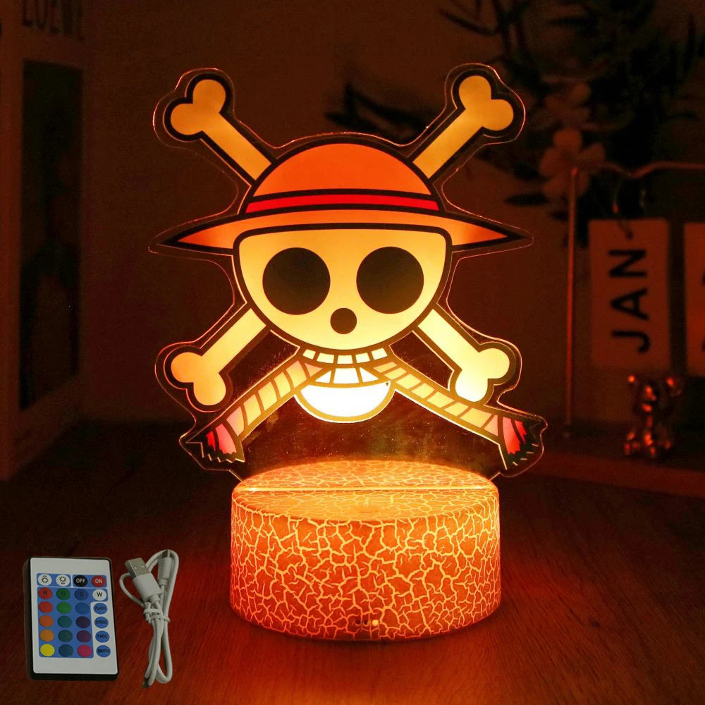 One Piece Luffy & Zoro 3D LED Lamp Action Figures – Anime PVC Collection Model Gift