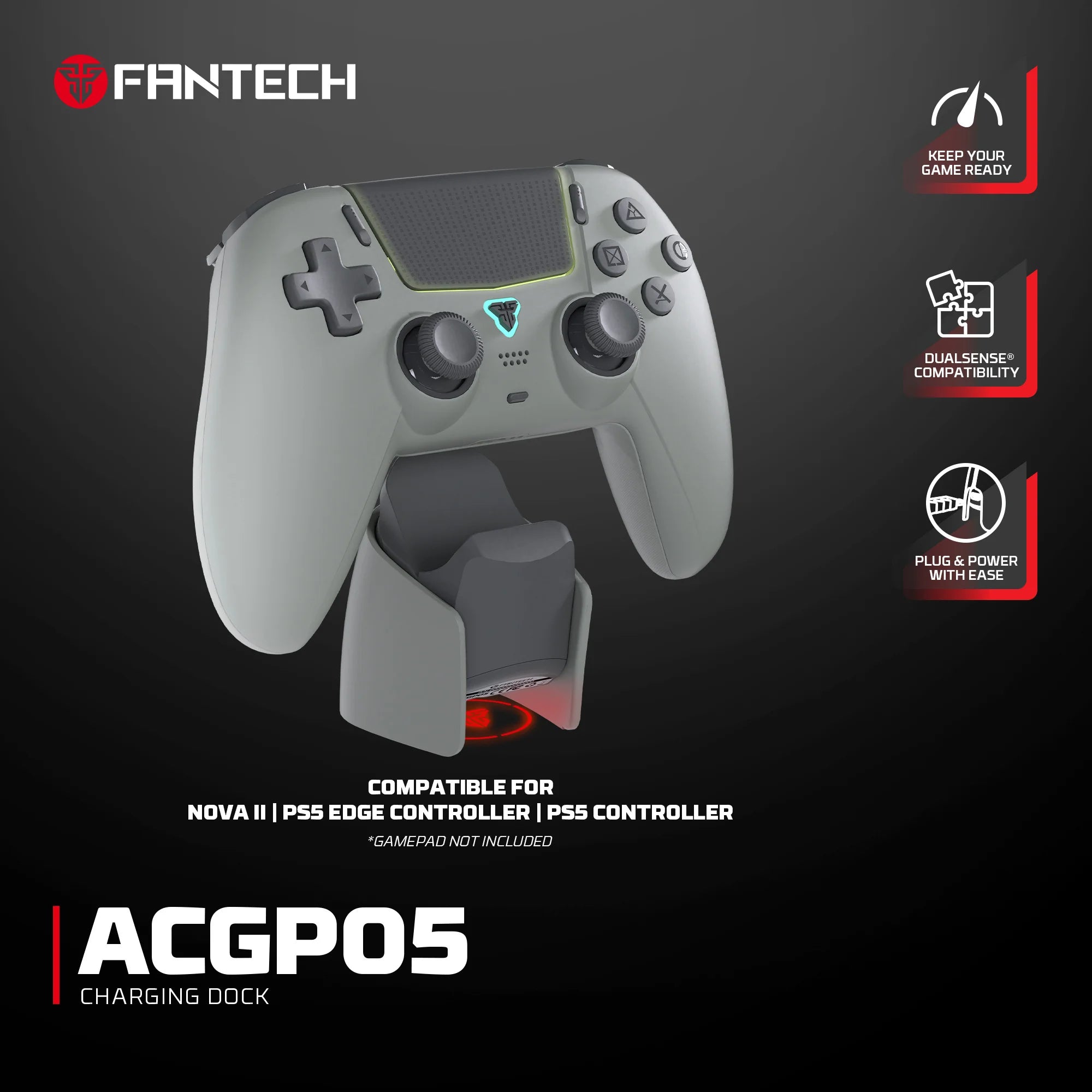 Controle Wireless FANTECH NOVA II para PC, PS4 e Switch