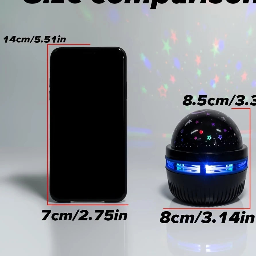 Projetor LED Galáxia Céu Estrelado USB Decorativo
