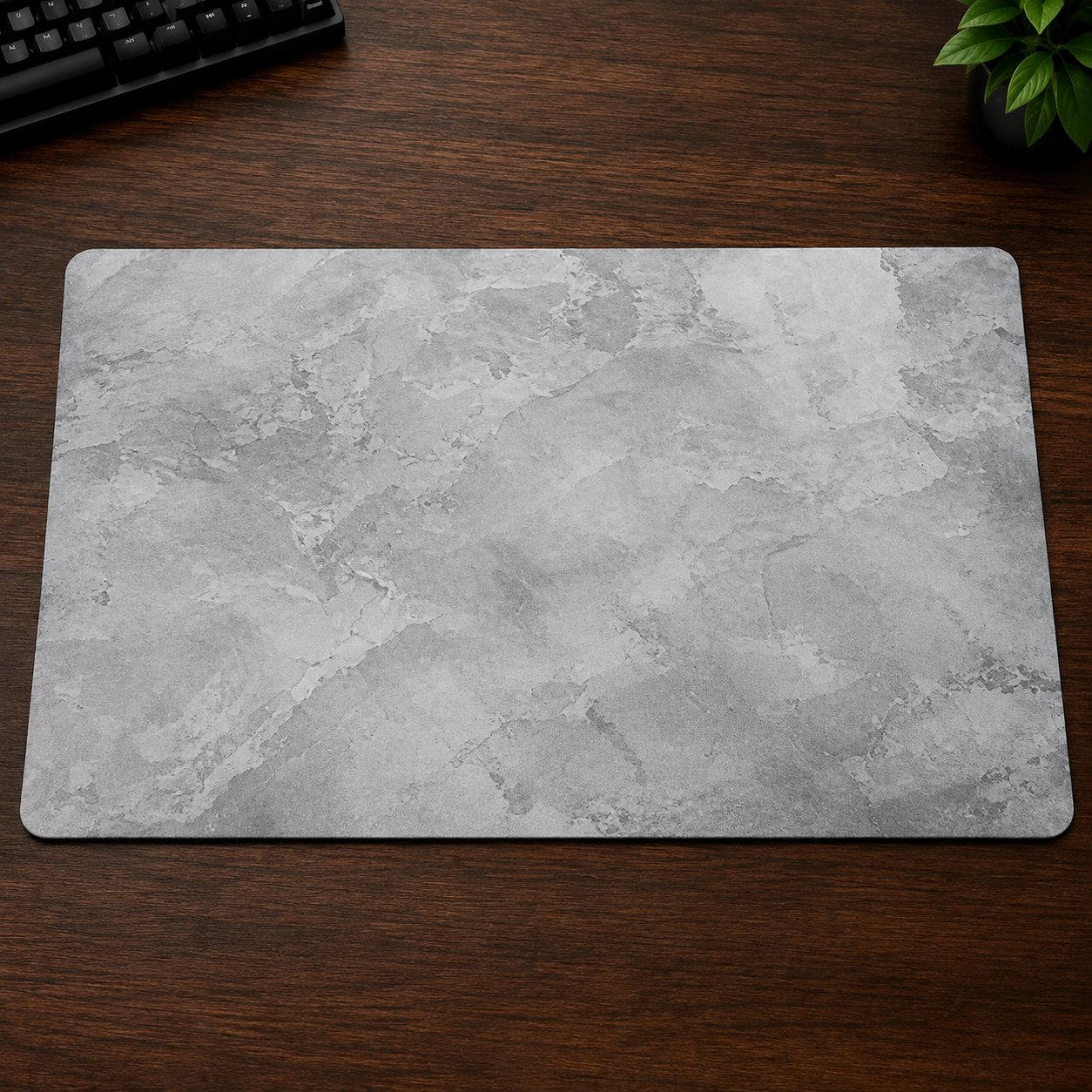 Mouse Pad Extra Grande Cinza para Teclado e Mouse