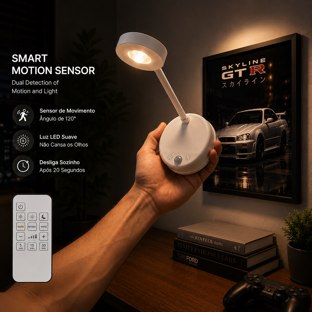 Luminária LED Sensor de Movimento