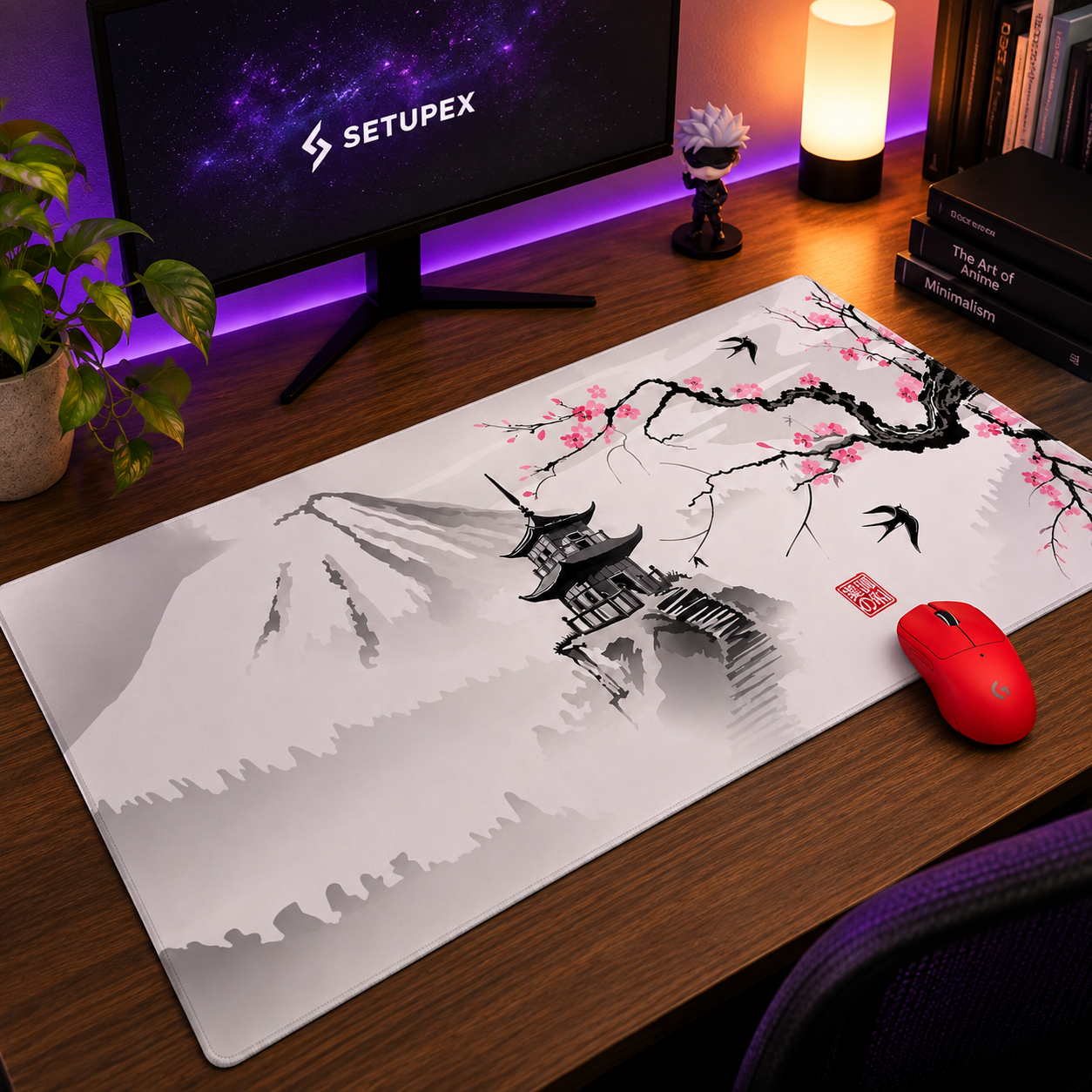 Mouse Pad Gamer Sakura XL Antiderrapante HD