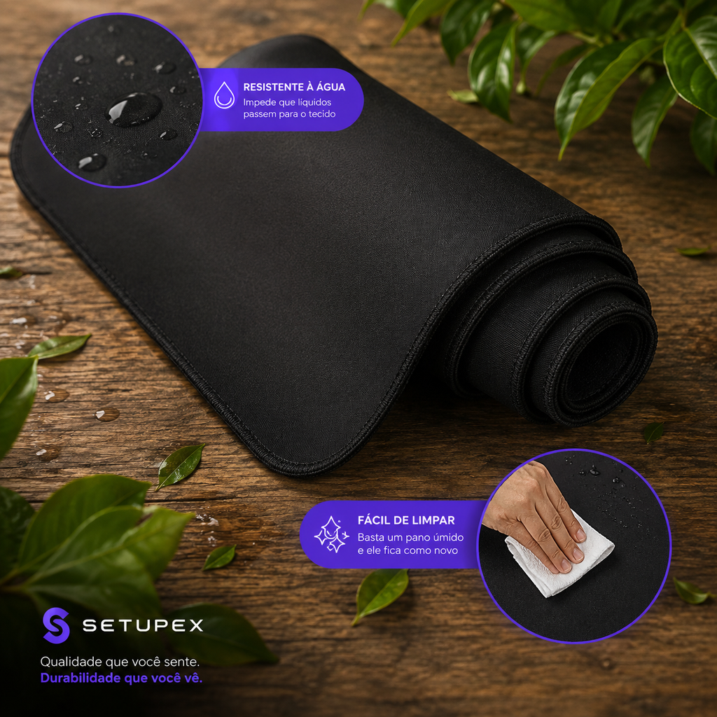 Mouse Pad Gamer XXL Antiderrapante para Teclado e Mouse