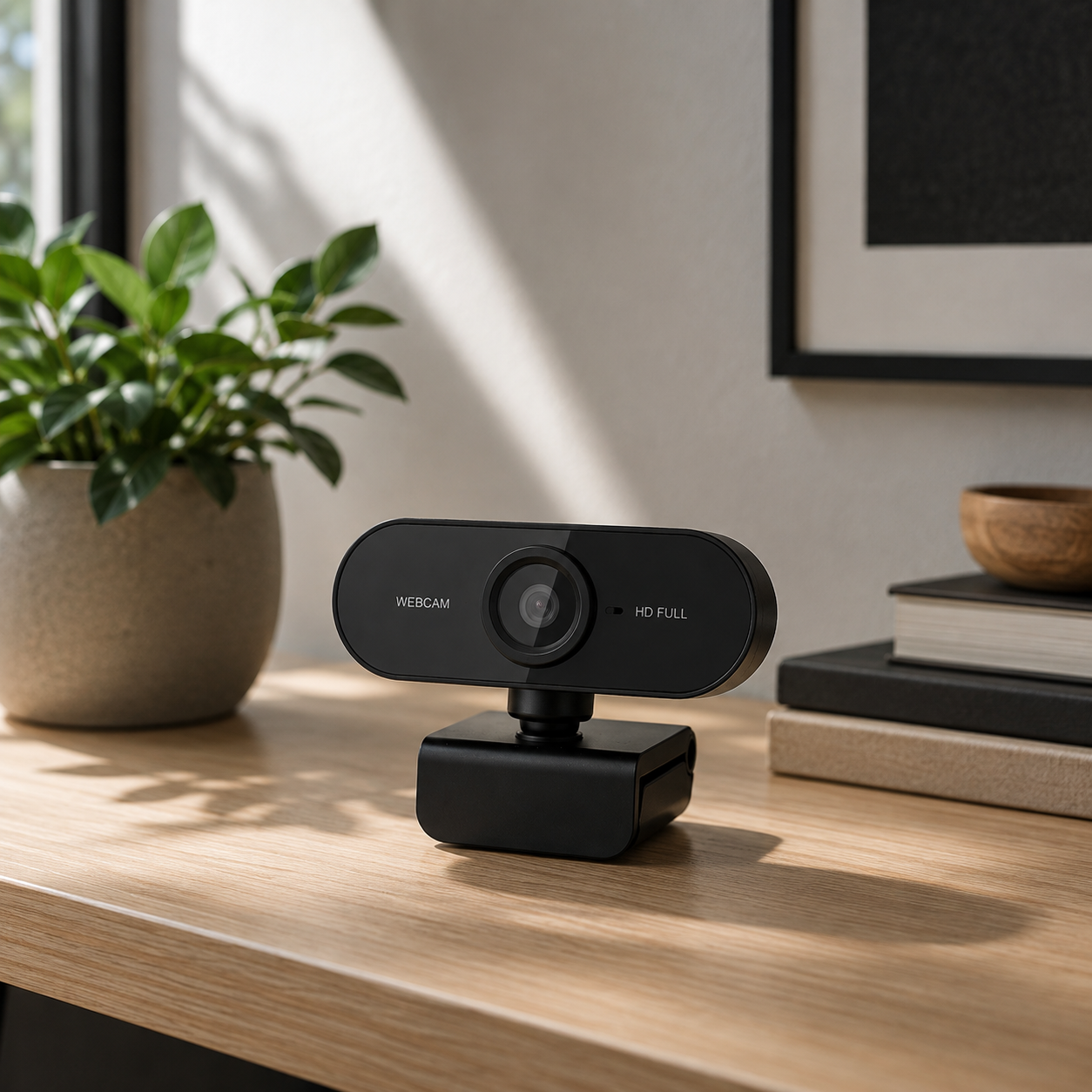 Webcam USB 1080p com Microfone Integrado