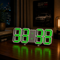 Relógio de Parede LED 3D Moderno com Data e Hora