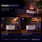 Difusor de Aromas Ultrassônico com Efeito Chama LED