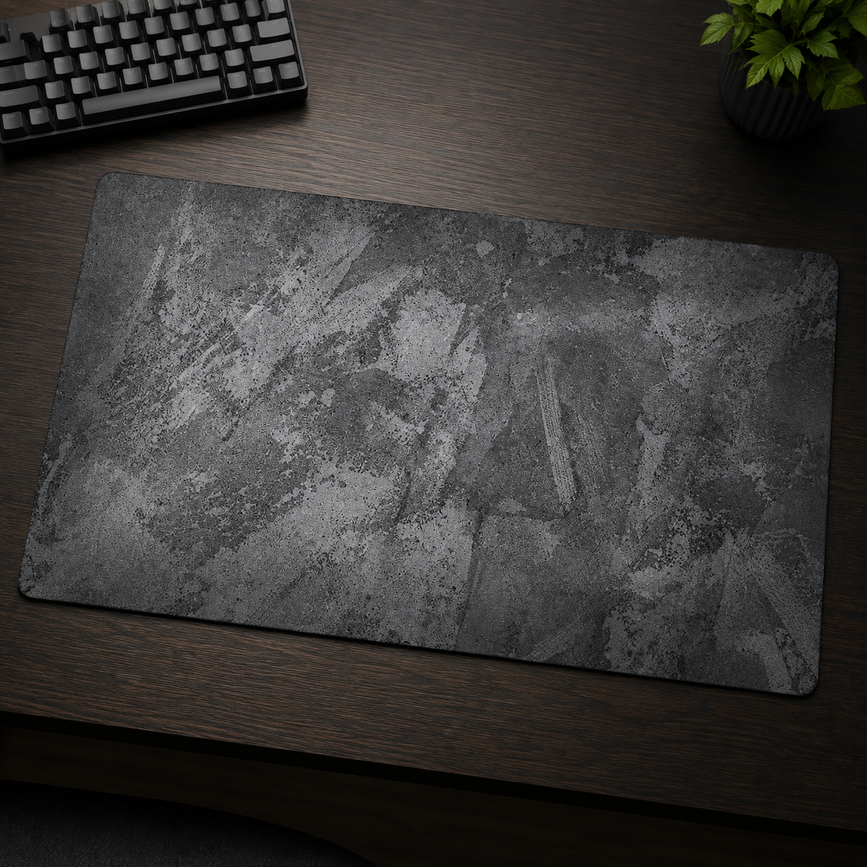 Mouse Pad Extra Grande Cinza para Teclado e Mouse