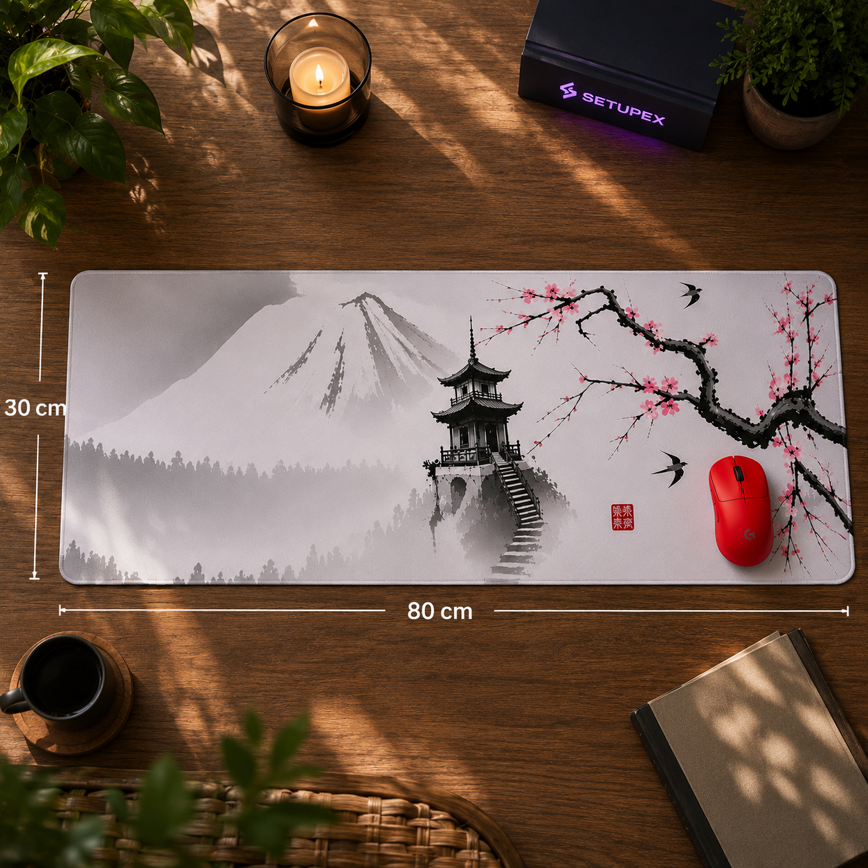 Mouse Pad Gamer Sakura XL Antiderrapante HD