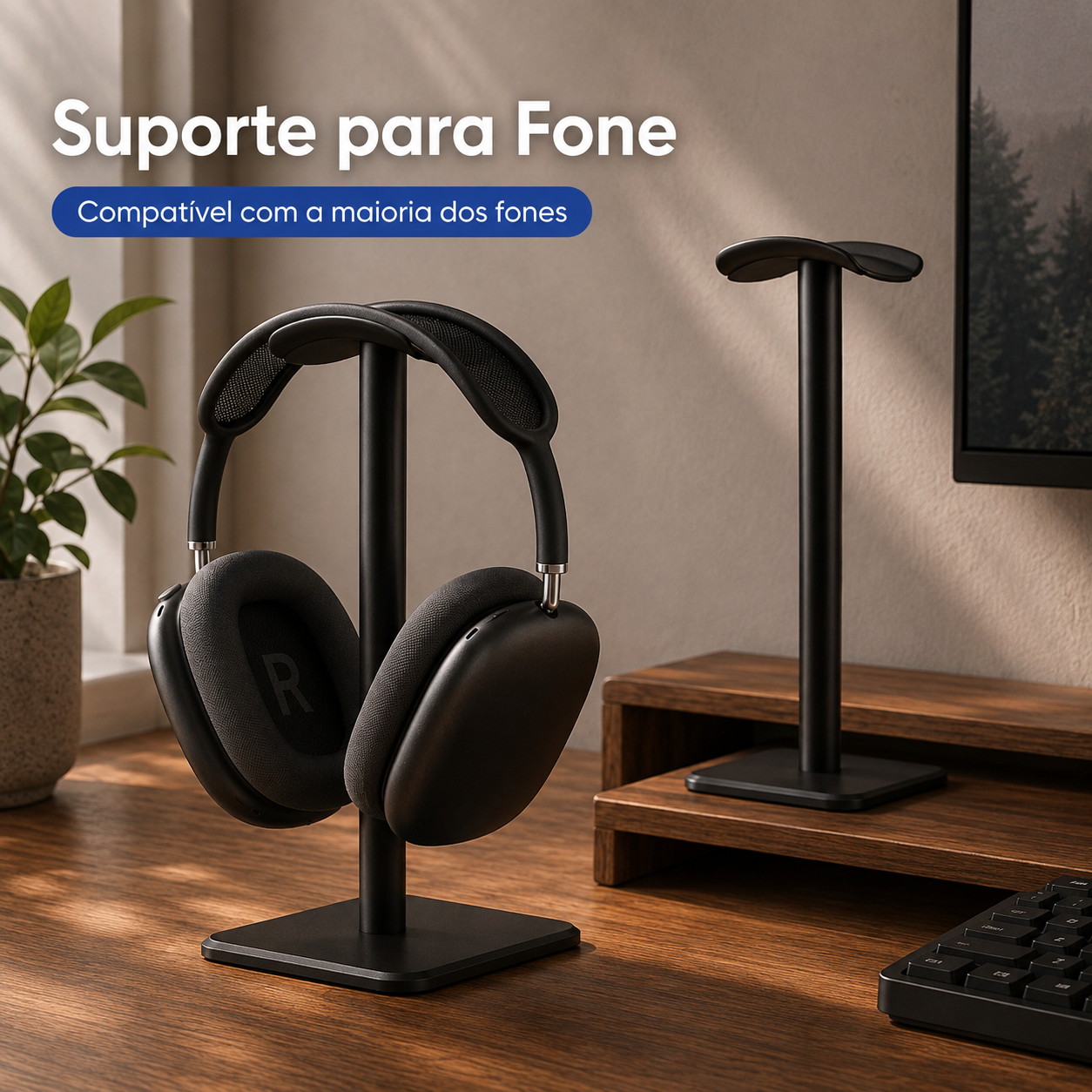 Suporte Premium para Headset em Alumínio Gamer