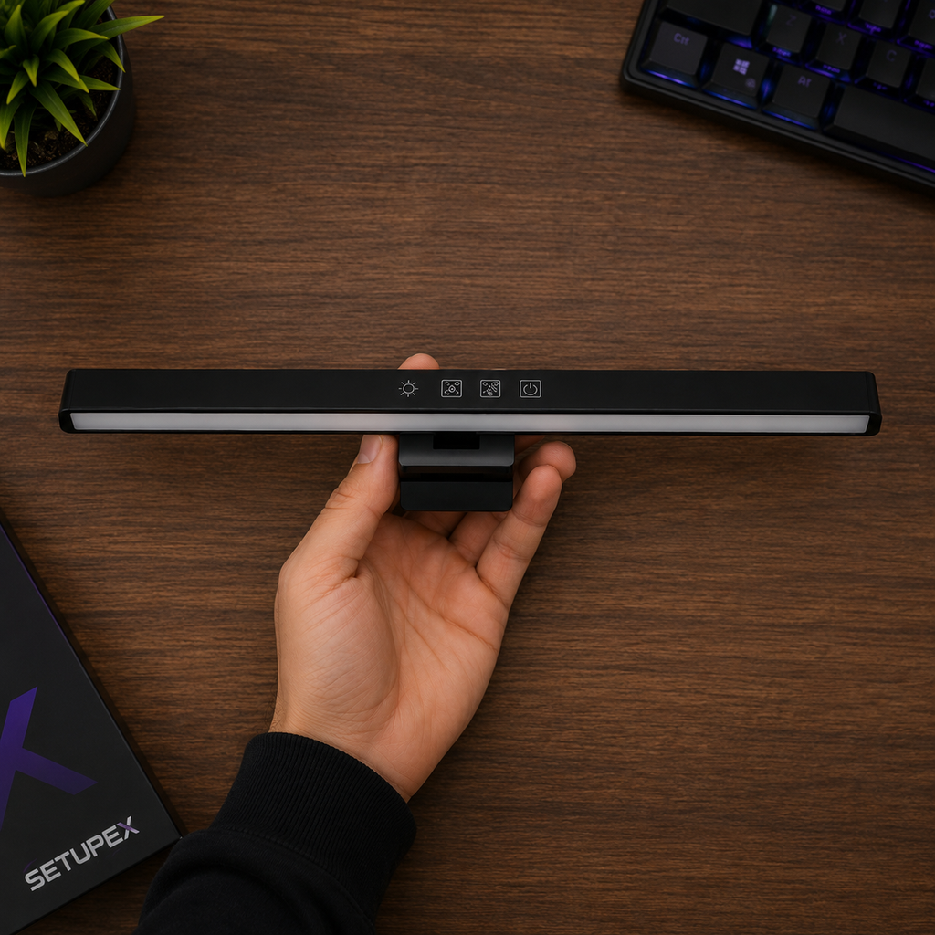 Luminária LED para Monitor de PC com Controle de Brilho